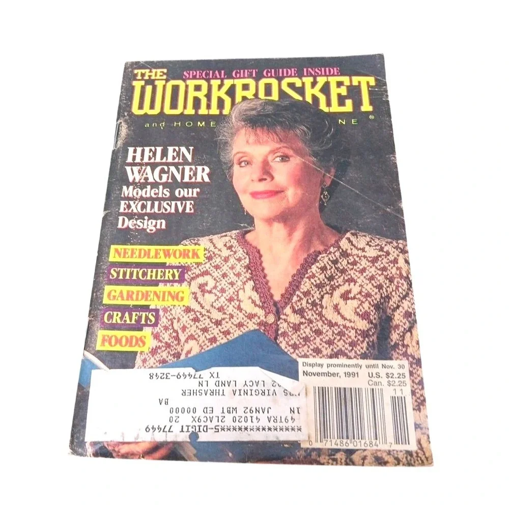 Lot of 6/ 90 & 91 Workbasket Magazines Knit, Crochet, Sewing,Tat, Craft Patterns